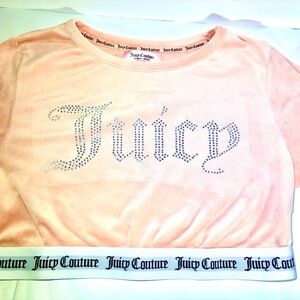 Pink bling Juicy half shirt
